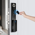 Cerradura inteligente con reconocimiento de palma H11 - instalada en puerta