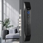 Cerradura inteligente Heavy Protec H6 instalada en la puerta de una vivienda