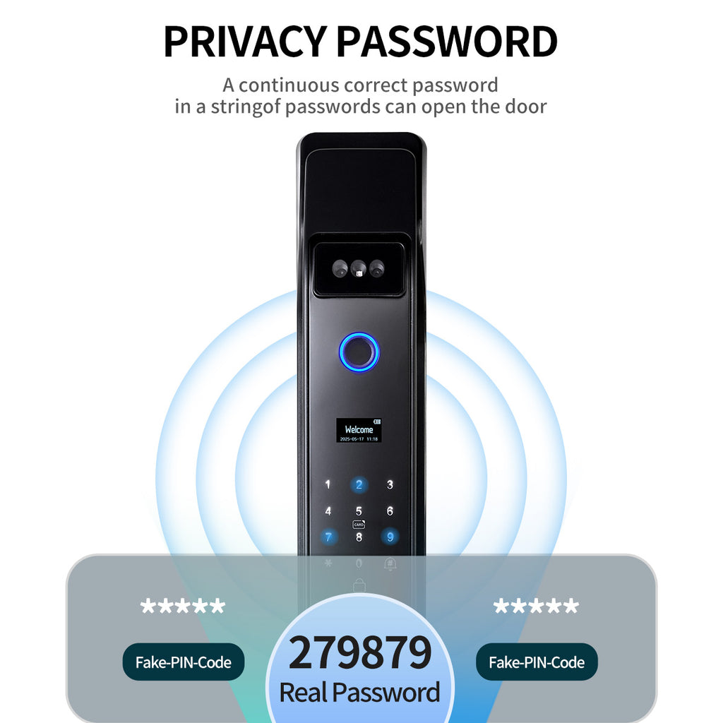 Cerradura Heavy Protec H6, panel frontal con función de clave de privacidad